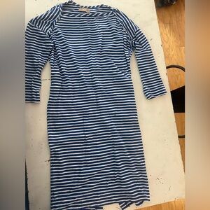 Free People Blue and White Striped Midi Dress